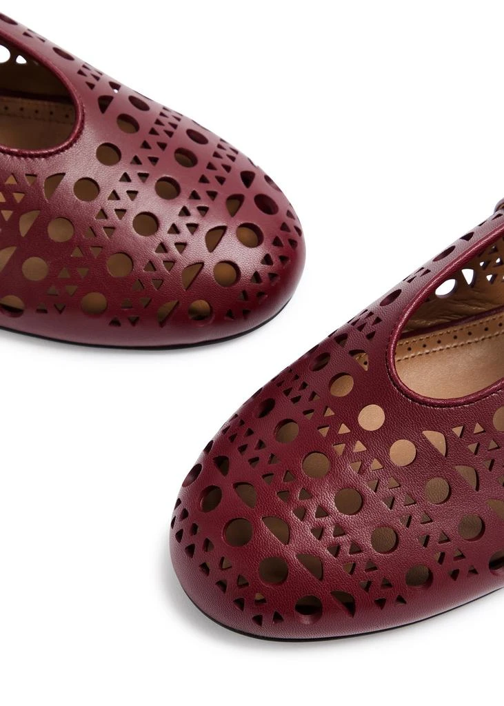 Alaïa Vienne laser-cut leather ballet flats 3
