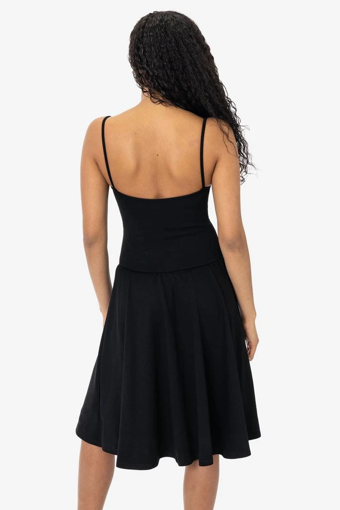 Los Angeles Apparel PON3662 - Ponte Mid-Length Drop Waist Spaghetti Dress 5