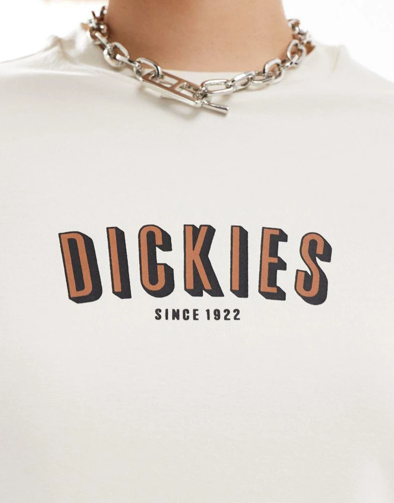 DICKIES Dickies Clarksville crop t-shirt in off white 2