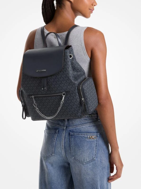 Michael Kors Jet Set Large Signature Logo Backpack 4
