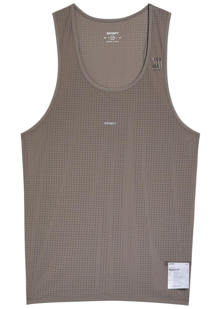 Satisfy Space-O perforated stretch-jersey vest
