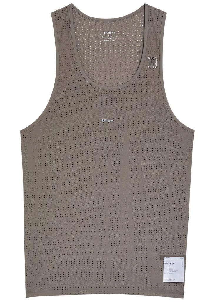 Satisfy Space-O perforated stretch-jersey vest 1