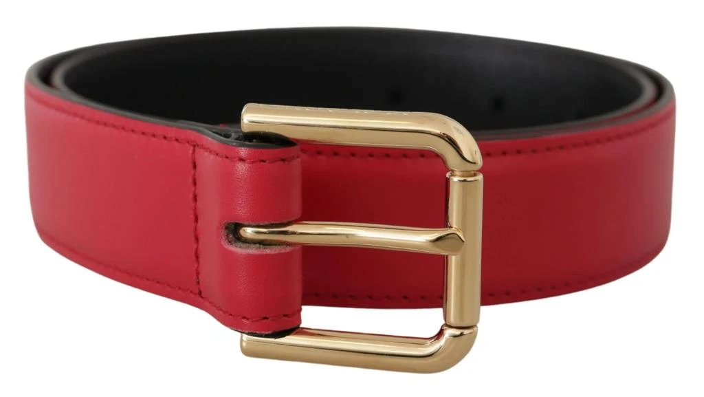 Dolce 
Gabbana Calf Leather gold Tone Logo Metal Buckle Women
s Belt