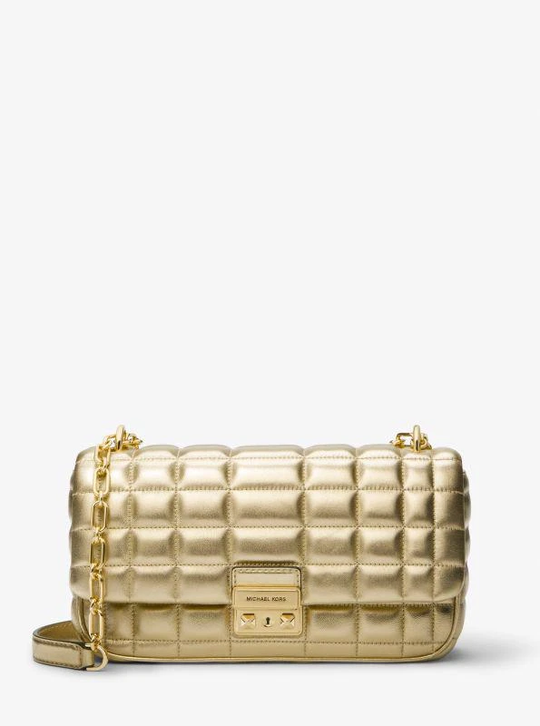 Michael Kors Tribeca Large Metallic Quilted Leather Shoulder Bag 1