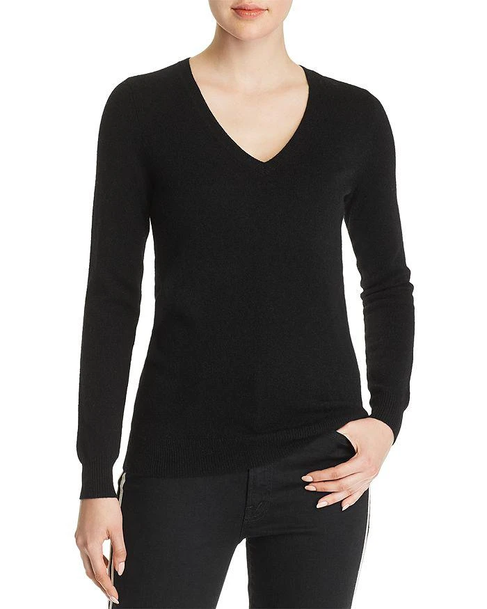 Bloomingdale's C by Bloomingdale's V-Neck Cashmere Sweater - Exclusive 1