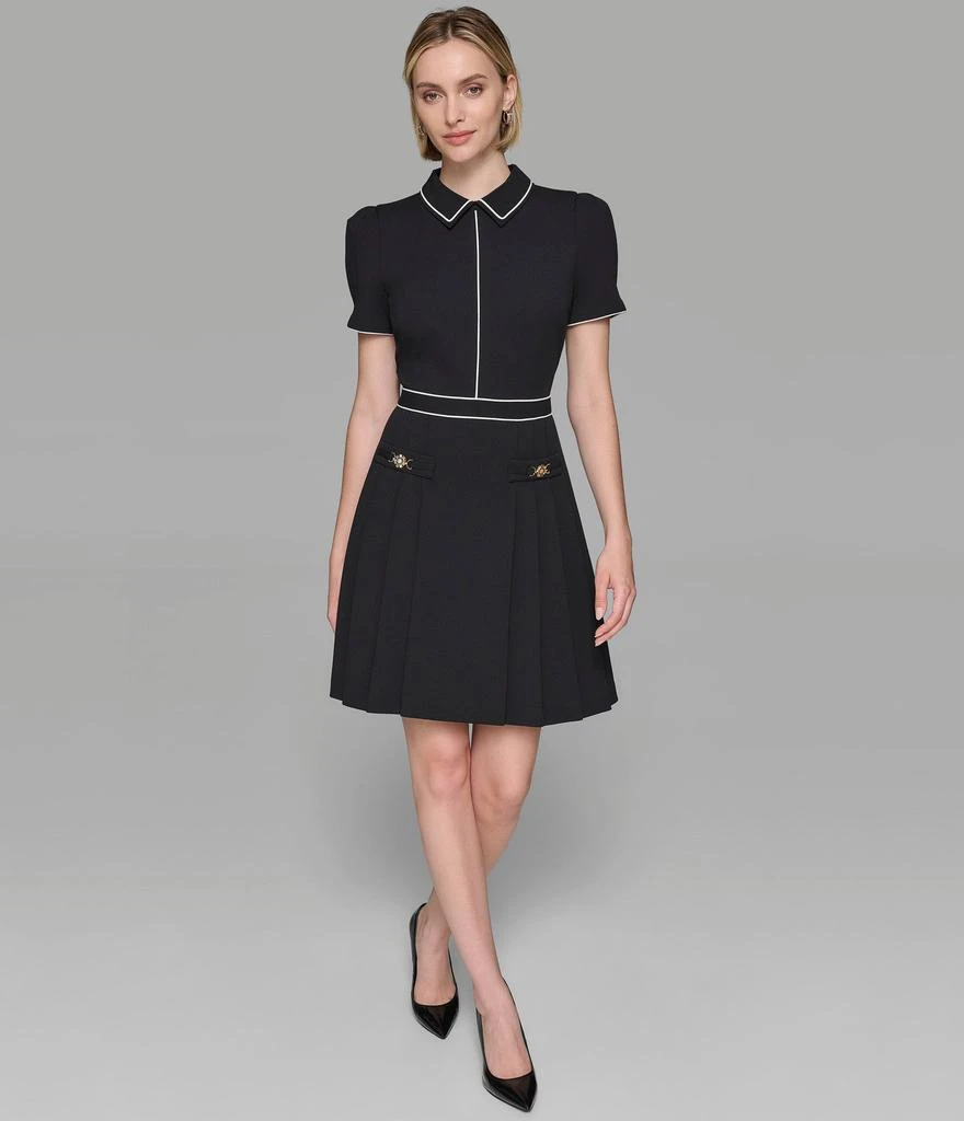 neck a line dress 2 Pieces A-Line/Princess Square Collar Chiffon Mother of the Bride Dresses with Jacket Lace Ankle-Length 3/4 Sleeves Spa main image 1