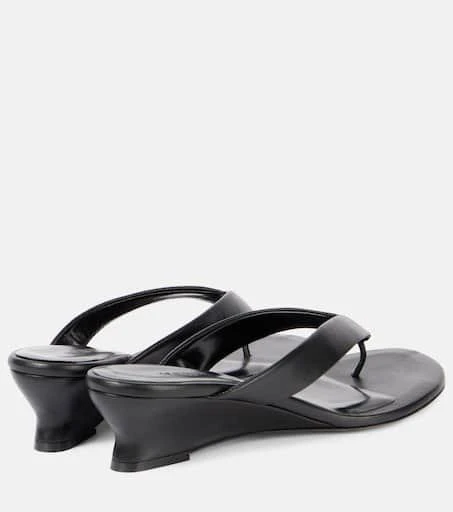 Le Monde beryl Leather wedge sandals 2