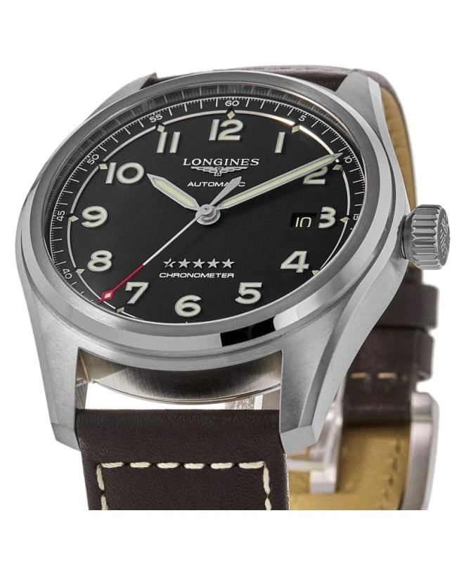 Longines Longines Spirit Automatic 42mm Black Dial Leather Strap Men's Watch L3.811.4.53.0 2