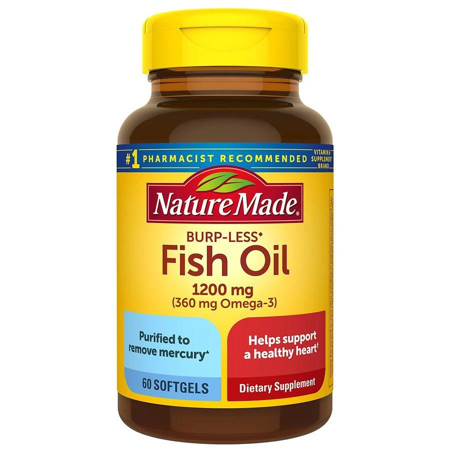 Nature Made Burp Less Fish Oil 1200 mg Softgels 1