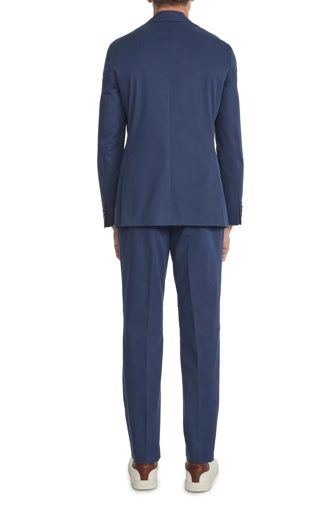 Jack Victor Irving Solid Blue Cotton & Cashmere Suit 2