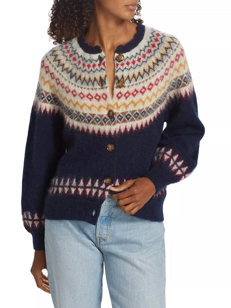 DÔEN Amble Fair Isle-Inspired Mohair-Blend Cardigan 3