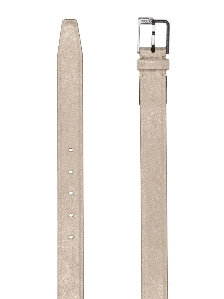 MAISON MARGIELA Cream Belt with Minimalist Design and Classic Buckle 2