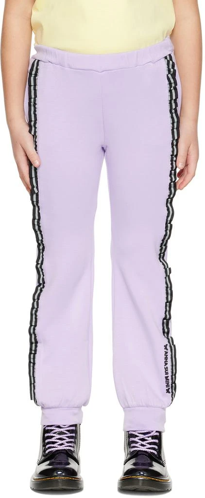 ANNA SUI MINI Kids Purple Tapered Sweatpants