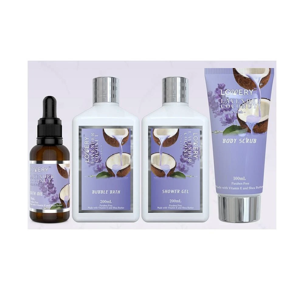 Lovery 9 Piece Home Spa Lavender Coconut Body Care Gift Set 2