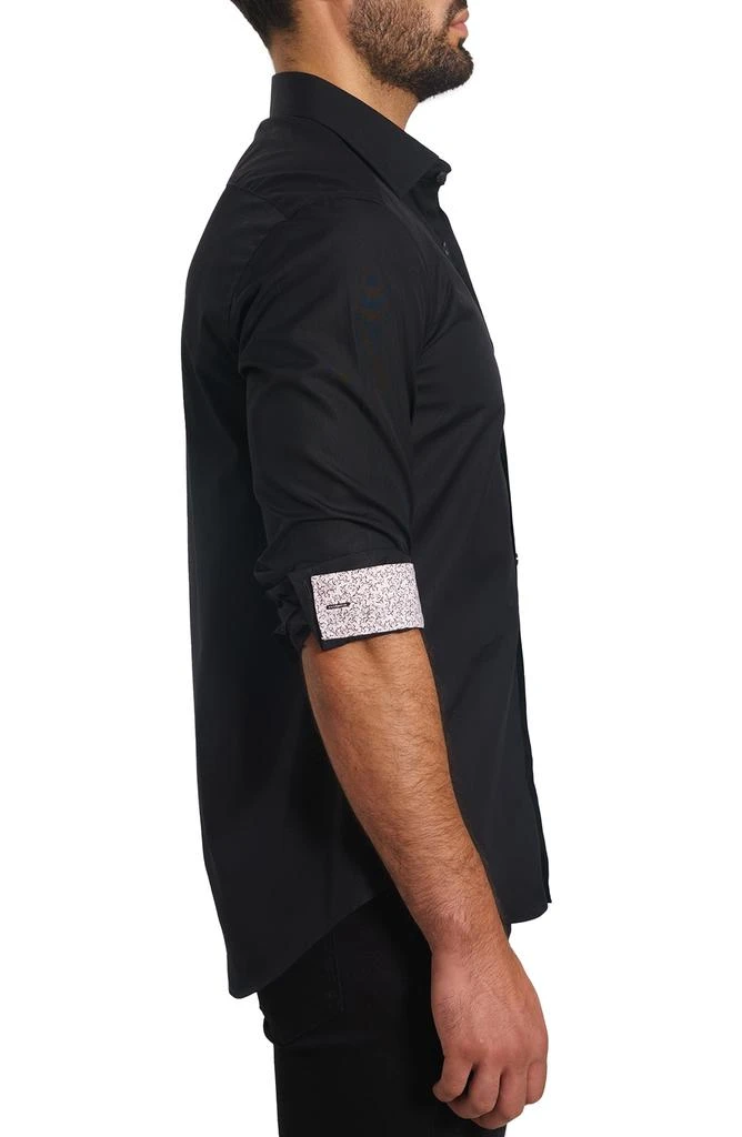 Jared Lang Trim Fit Solid Cotton Button-Up Shirt 3