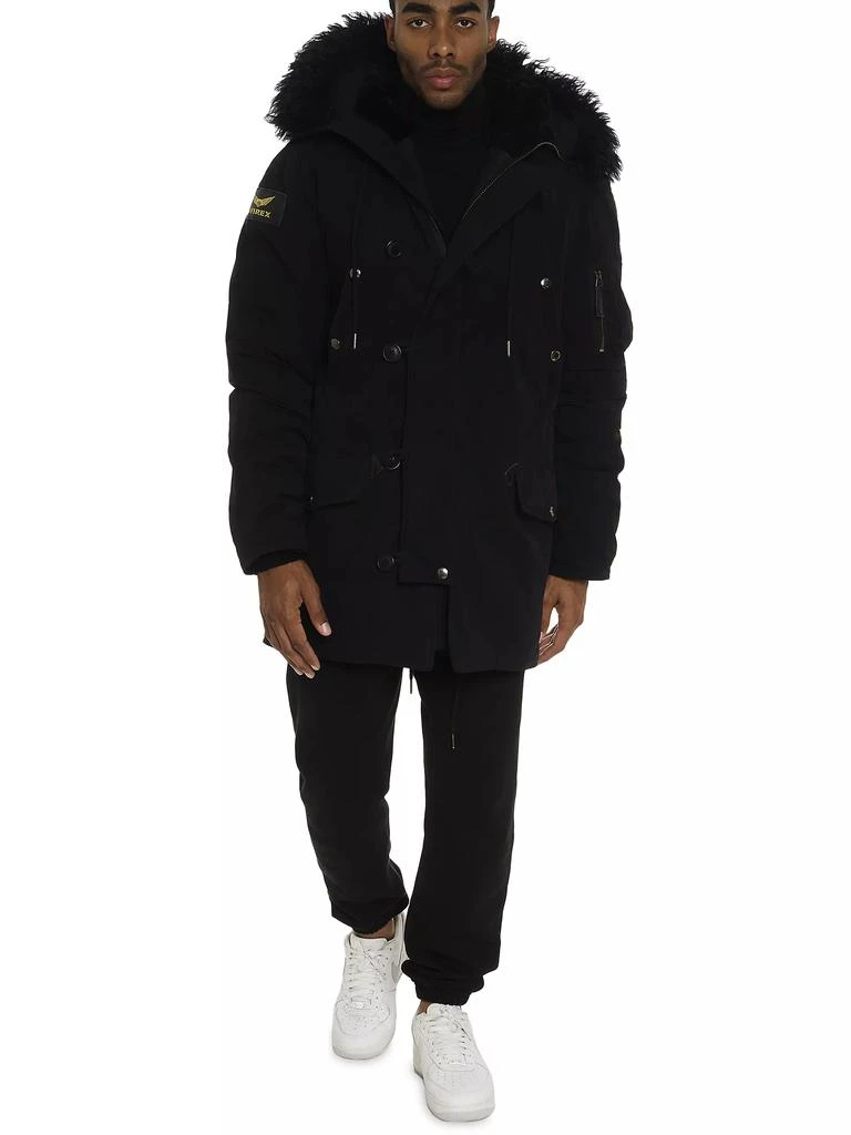 Avirex Snorkel Shearling-Trimmed Flight Coat 2