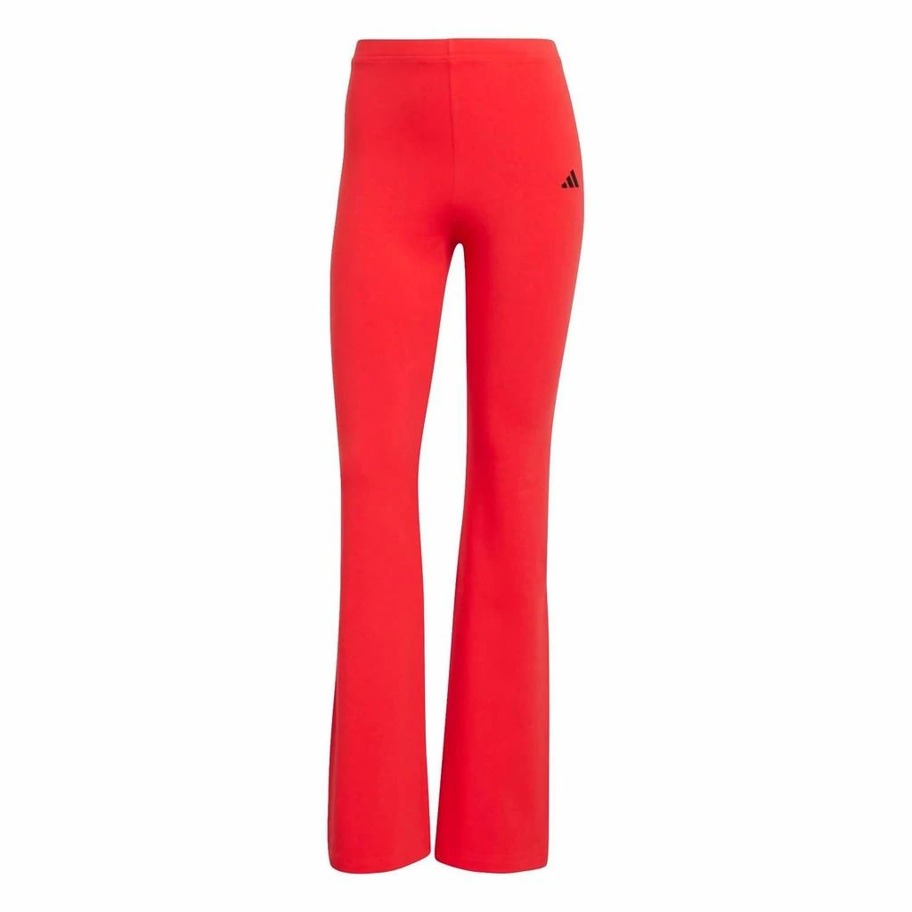 Adidas Women
s Single Jersey Flare Sportswear Leggings In Red 2