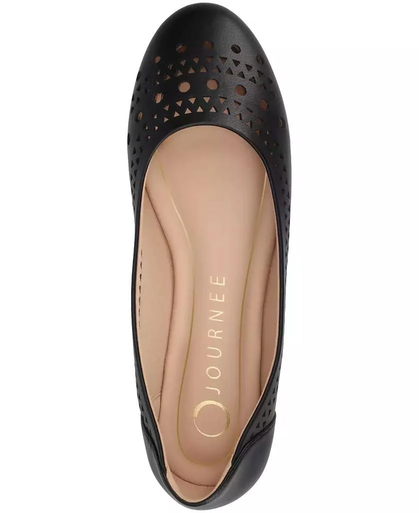 Journee Collection Women's Kamrah Perforated Ballet Flats 4