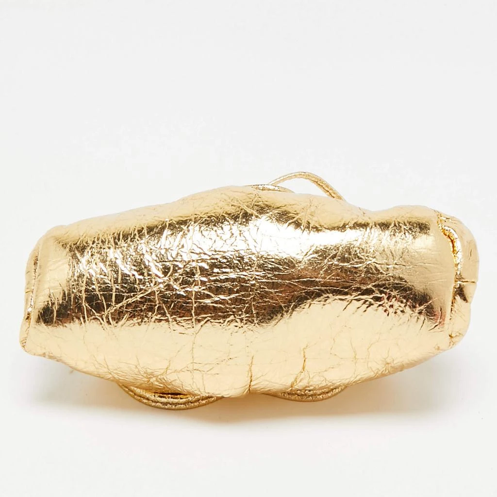 Bottega Veneta Bottega Veneta Gold Patent Leather The Pouch Coin Purse 6