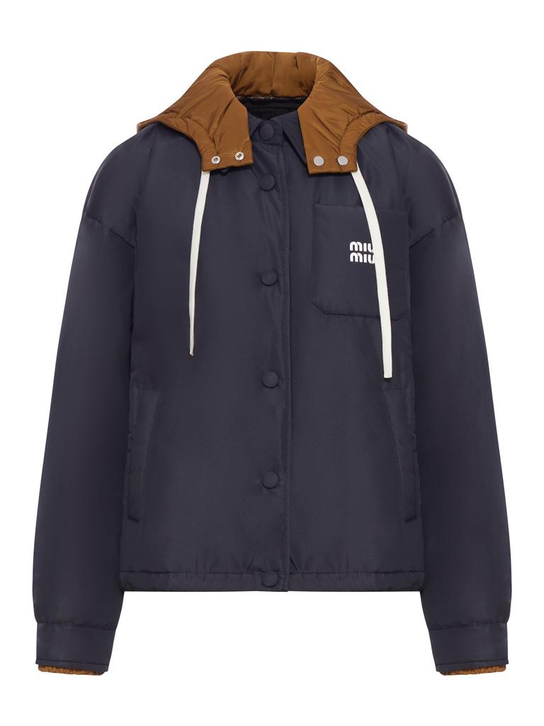 Miu Miu Miu Miu Logo-Patch Zipped Bomber Jacket - Jackets