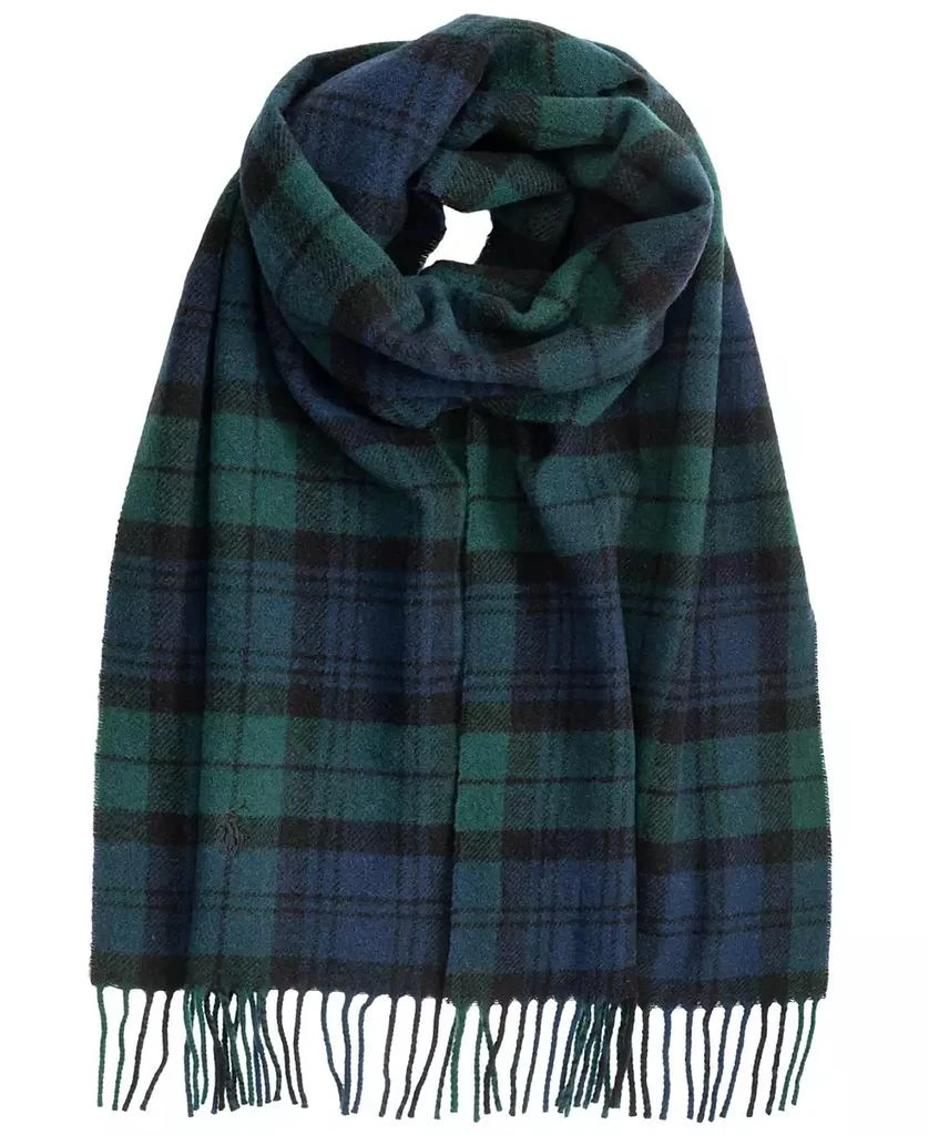 Ralph Lauren Men's Woolen Plaid Scarf 1