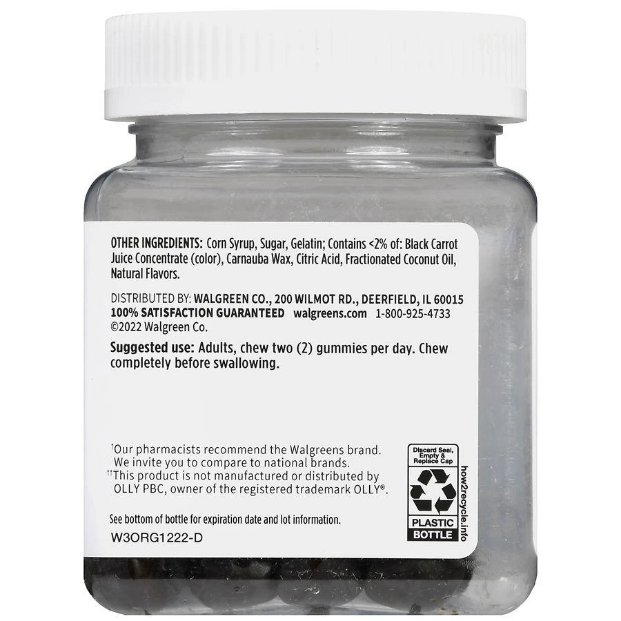 Walgreens Stress Support Gummies (21 days) Natural Lemon Berry 4