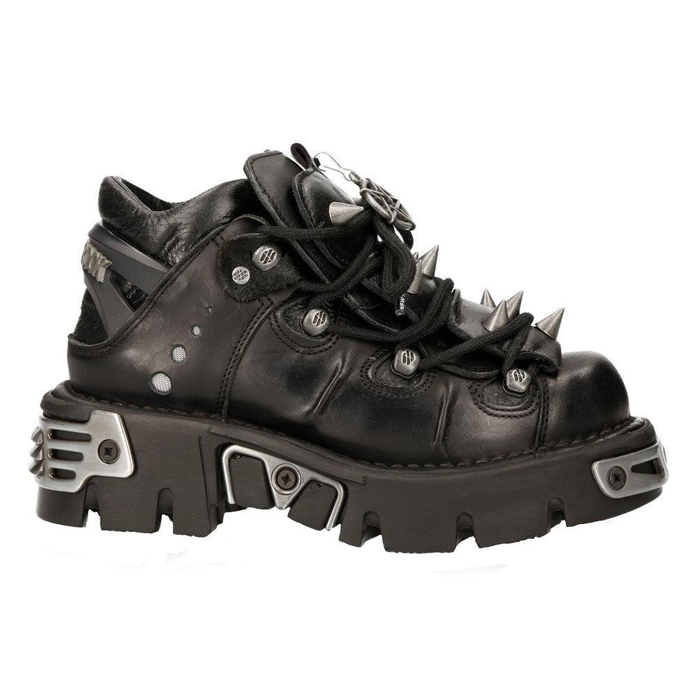 NewRock 110-S1 Bootie Metal Spikes Goth Punk Laced