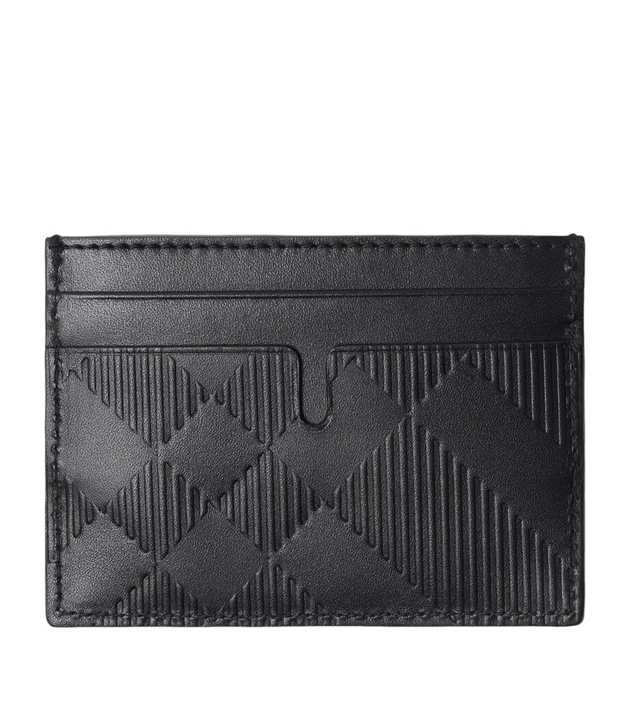 Burberry Embossed Check Card Holder 1