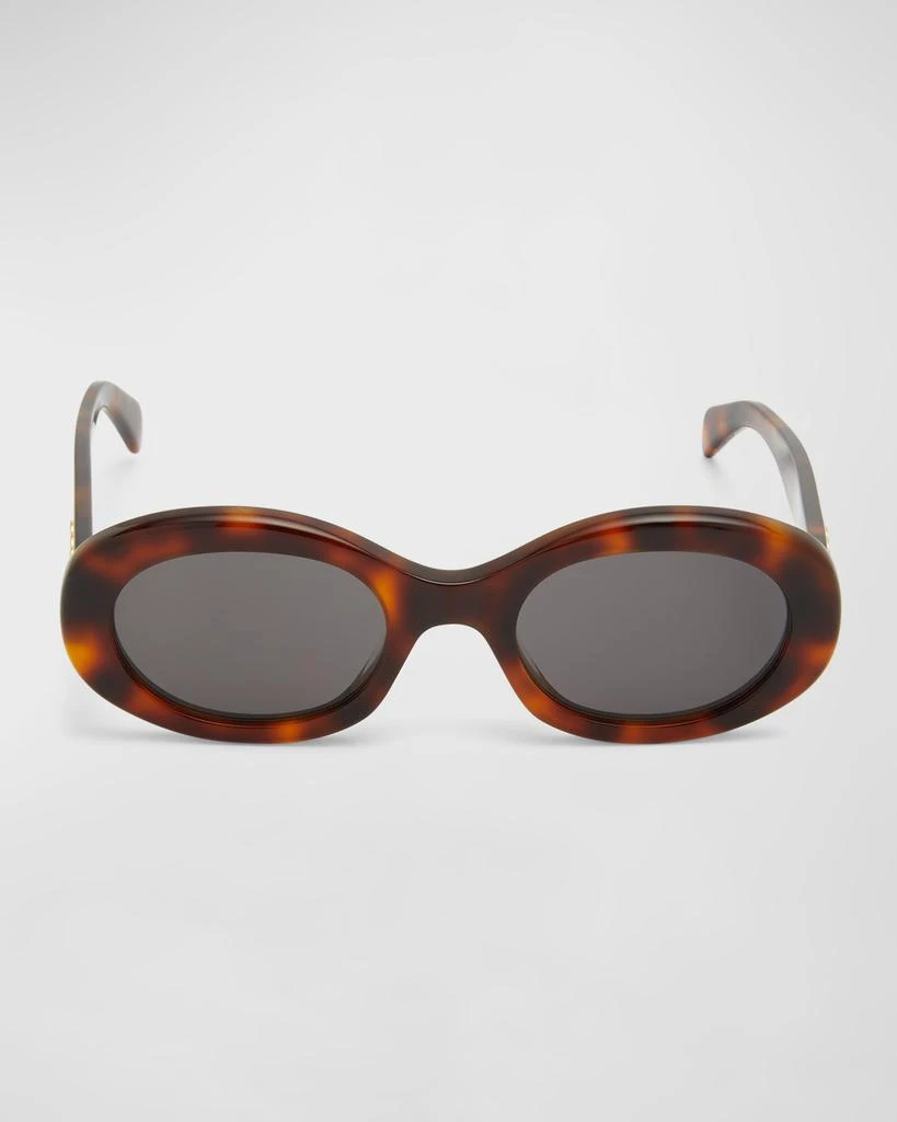 NEW CELINE SUNGLASSES BEIGE BROWN WOMEN EYEWEAR CELINE CL40292U 57E Celine CL40292U 57E Sunglasses Beige Oval Frame, Brown Lenses main image 4