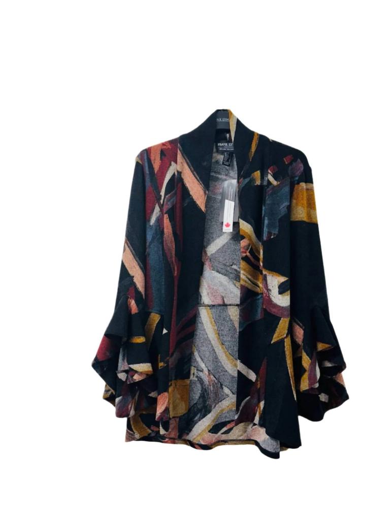Frank Lyman Frank Lyman - Women
s Ruffle Bell Sleeves Pull On Jacket