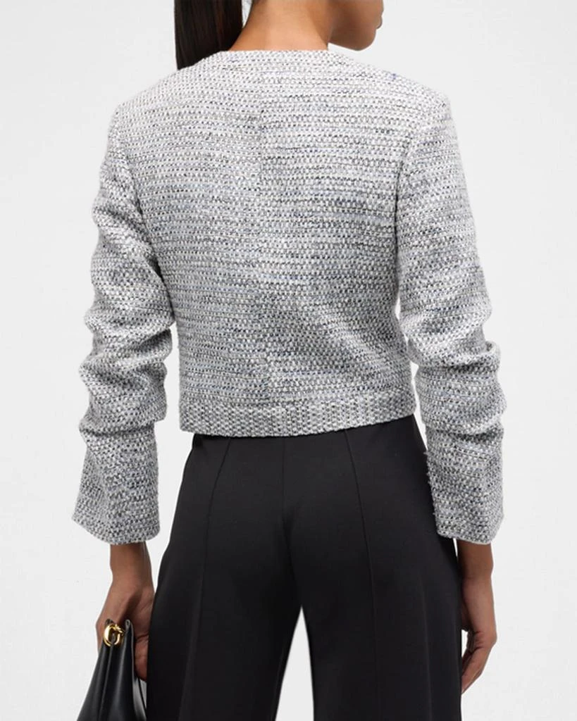 Derek Lam Piera Tweed Ruched Sleeve Jacket 3