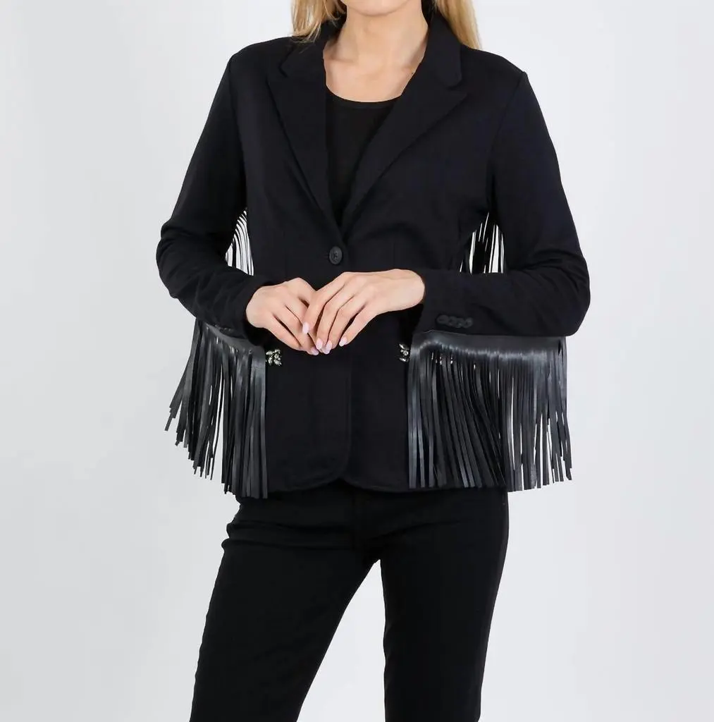 Suzy T Suzy T - Fringe Blazer