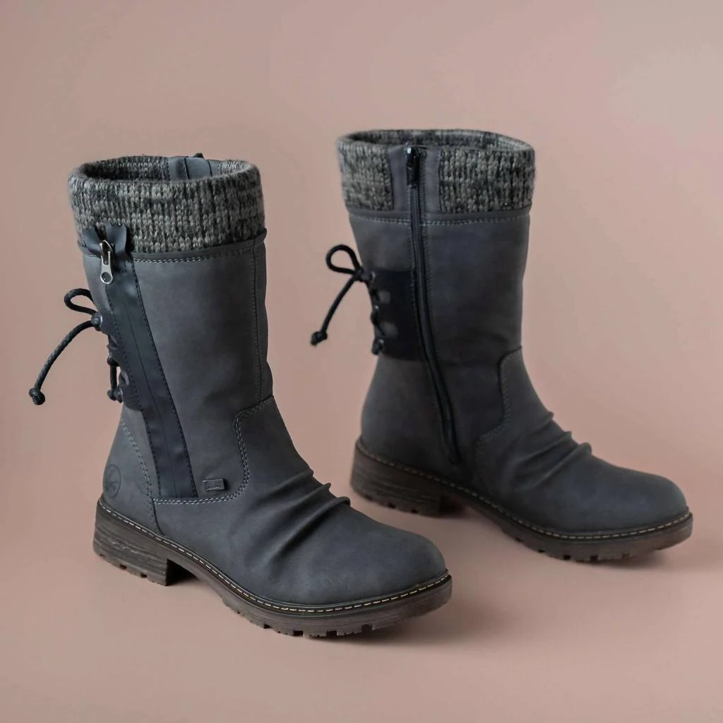 Rieker Rieker - Women's Knit Cuffed Boots 3