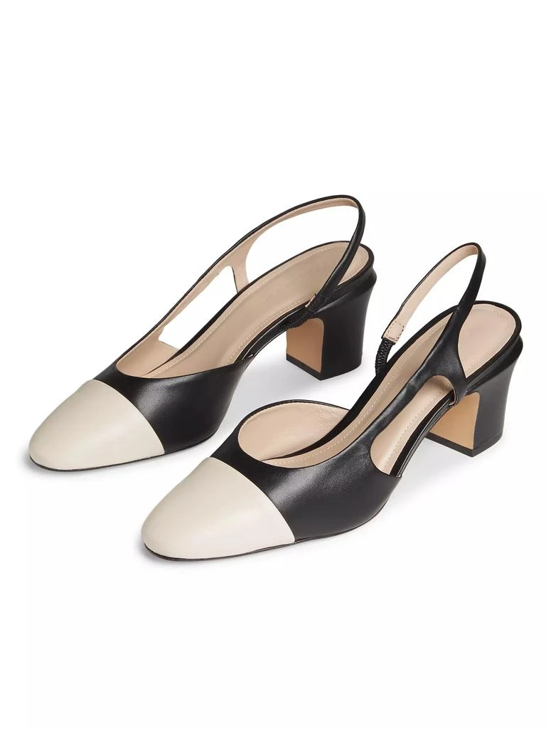 Saks Fifth Avenue COLLECTION 60MM Leather Slingback Pumps 2