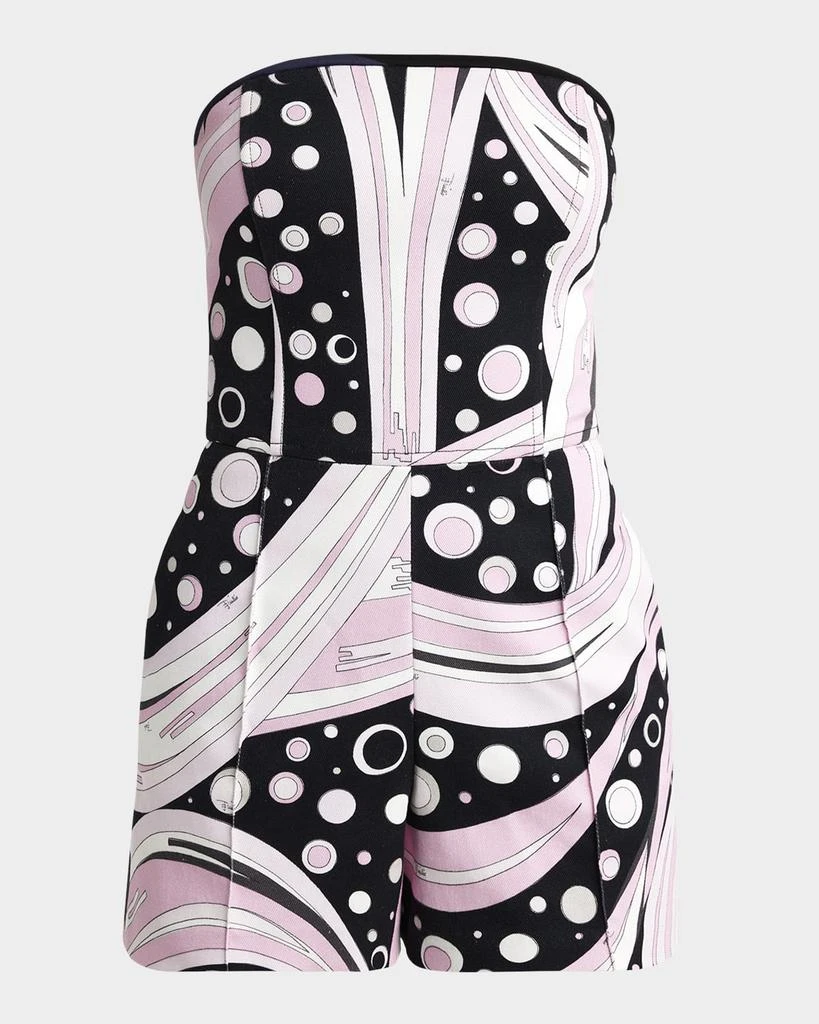 EMILIO PUCCI Printed Strapless Romper 1
