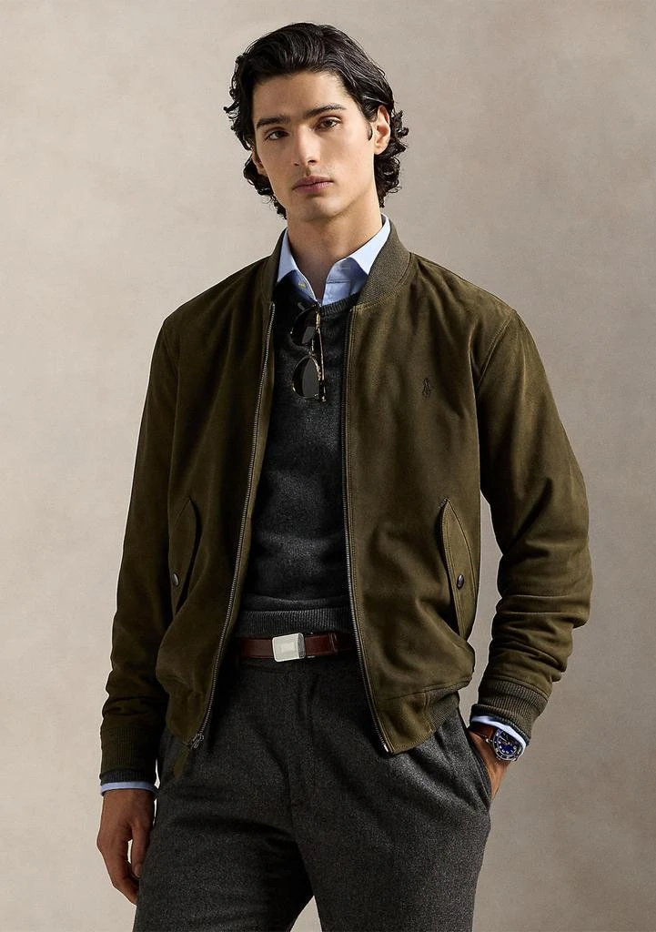 Ralph Lauren Suede Bomber Jacket