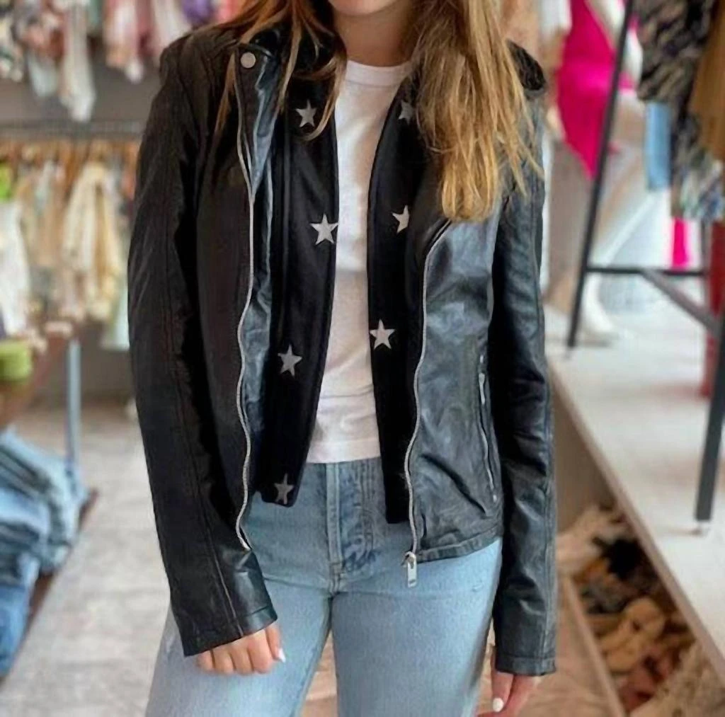 MAURITIUS Mauritius - Star Hooded Leather Jacket