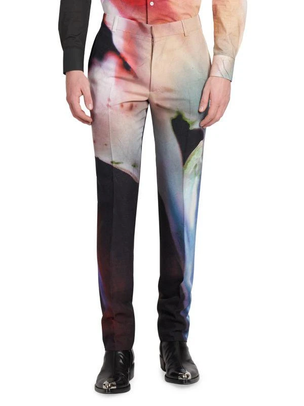 McQueen Printed Cigarette Pants 1