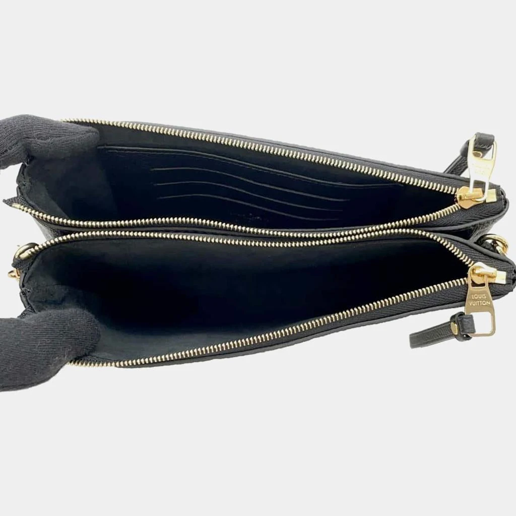 Louis Vuitton Louis Vuitton Noir Monogram Empreinte Leather Pochette Double Zip Bag 5