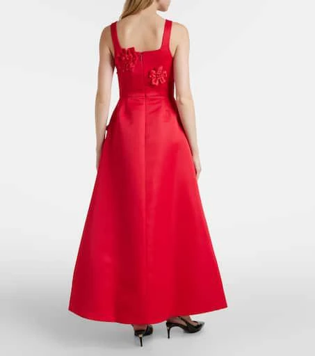 Leo Lin Rianne floral-appliqué maxi dress 3