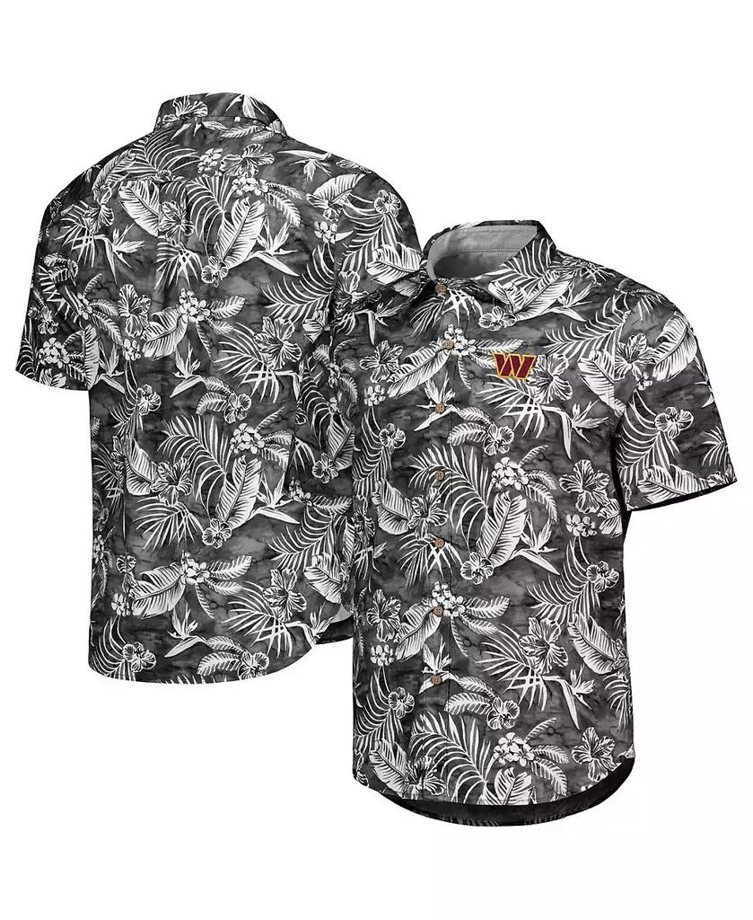 Tommy Bahama Men's Black Washington Commanders Aqua Lush Full-Button Shirt 1