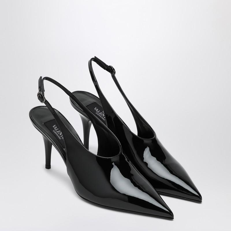 パンプス VALENTINO GARAVANI LE SALON BLACK PATENT LEATHER SLINGBACK Valentino Le salon black patent leather slingback - High