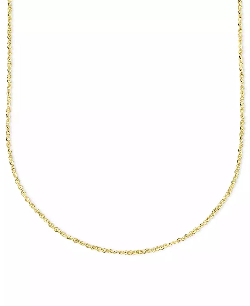 Italian Gold 14k Gold Necklace, 16" Perfectina Chain Necklace (1-1/8mm) 1