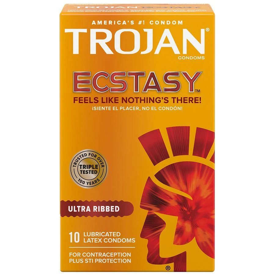 Trojan Ultra Ribbed Ecstasy Lubricated Condoms 1
