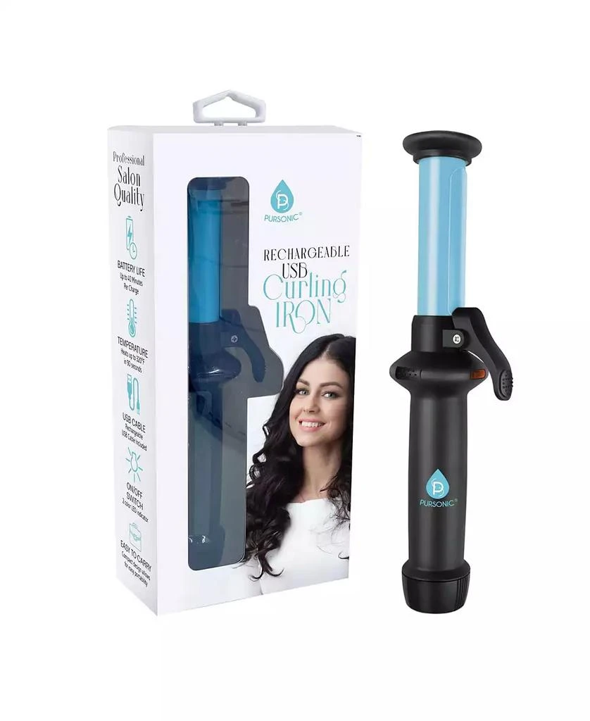 PURSONIC USB Rechargeable Mini Curling Iron