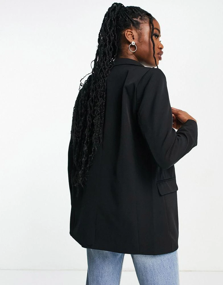 Pieces Pieces tailored oversized blazer in black 2