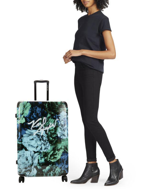 Karl Lagerfeld Paris Carribean 28-Inch Floral Hardside Spinner Suitcase