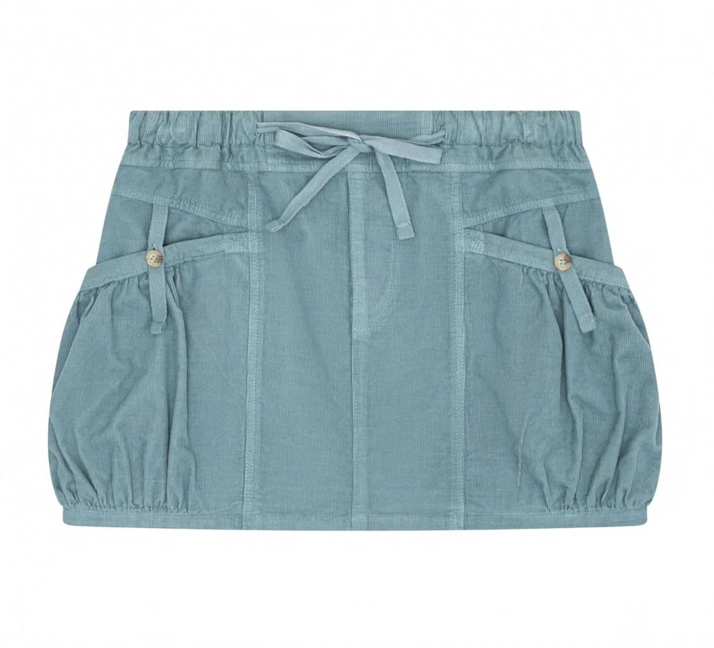 Tenly Girl
s Corduroy Utility Skirt In Dark Seafoam