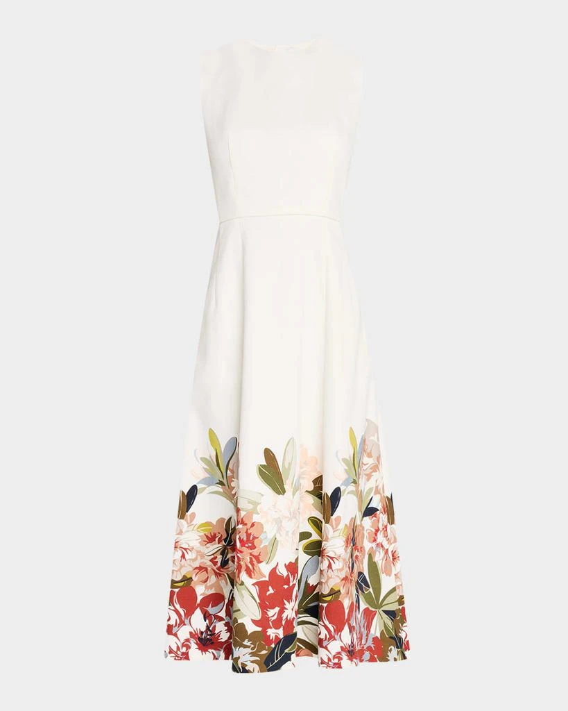 ADAM LIPPES Eloise Floral Print Cotton Twill Dress 1