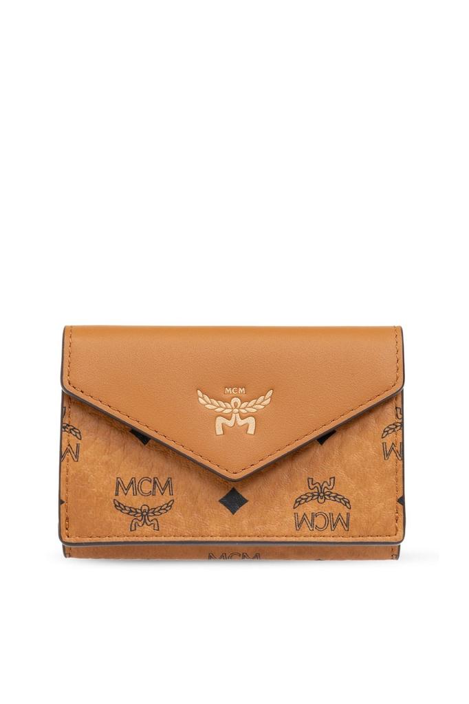 [MCM]★Maxi Visetos 3Tier Wallet Large Aren Zip Around Wallet in Visetos Cognac | MCM ®US